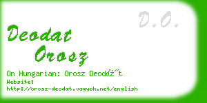 deodat orosz business card